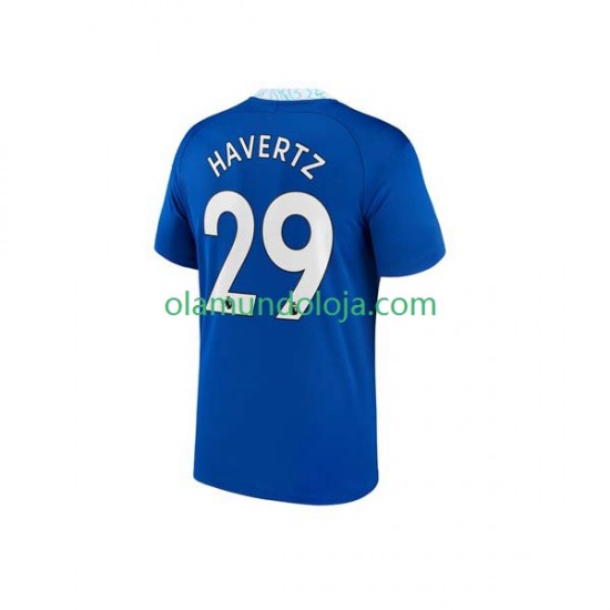 Camisola Chelsea Kai Havertz 29 Homem Equipamento Primeiro 2022-2023 Manga Curta